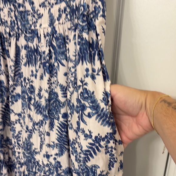 Anthropologie Somerset Floral Blue and White Maxi Dress - Picture 7 of 9